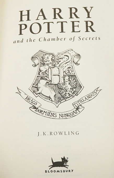 Rowling, J.K. - Harry Potter and The Philosopher’s Stone / Harry Potter and the Chamber of Secrets. The boxed 'The Harry Potter Gift Set' (2 vols) both with half titles; original pictorial boards and d/wrappers and picto